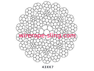 43 van de de Draadkabel van X de K7 Samengeperste Antiomwenteling 16mm - 40mm Diameter voor Torenkraan