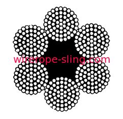 Mijnbouw ronde flexibele stalen kabel 6 x 61 Diameter 20 - 160 mm voor hijsen / slepen